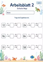 Vorschau - Arbeitsblätter - Schrittweise rechnen bis 100 | Mathematik Klasse 2 | 7 Arbeitsblätter als PDF - Seite 2