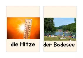 Vorschau - Bildkarten - Lernkarten Sommer - Seite 1