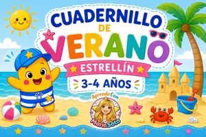 Vista previa - Unidades / Secuencias / Situaciones de Aprendizaje - Pack completo. Estrellín 3-4 años, grafomotricidad, primeros números, geometría, conceptos espaciales, secuencias,repaso, verano. - Portada