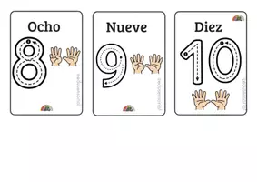 Vista previa - Tarjetas / Manipulativos - Números del 1-10 trazo - página 2