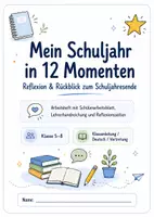 Vorschau - Spiele - Mein Schuljahr in 12 Momenten – Reflexion & Rückblick zum Schuljahresende Klasse 5–8 - Deckblatt