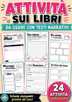 anteprima - Schede informative - 24 schede creative sul testo narrativo - Pagina di copertina