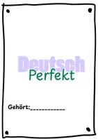 Vorschau - Arbeitsblätter - Perfekt (1) - Deckblatt