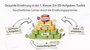 Vorschau - Arbeitsblätter - Gesunde Ernährung Klasse 1 - 50 Aufgaben PLUS Lernposter - Seite 1