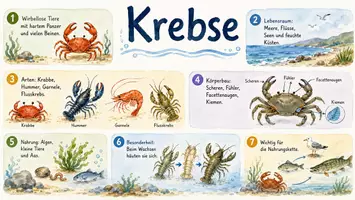 Vorschau - Arbeitsblätter - Arbeitsblatt "Krebse" + Onlineübung & MP3 + Infografik - Seite 2