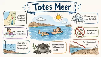 Vorschau - Arbeitsblätter - Arbeitsblätter "Totes Meer" + Lösung & MP3 + Mindmap + Infografik - Seite 1