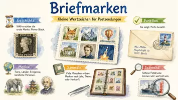 Vorschau - Arbeitsblätter - Arbeitsblätter "Briefmarke" + Lösung & MP3 + Infografik - Seite 3
