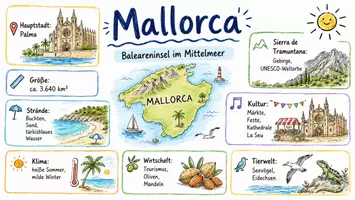 Vorschau - Arbeitsblätter - Arbeitsblätter zum Thema "Mallorca" + Lösung & MP3 + Mindmap + Infografik - Seite 1
