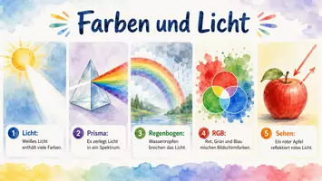 Vorschau - Arbeitsblätter - Arbeitsblatt zum Thema "Farben" + Onlineübung & MP3 + Infografiken - Seite 2