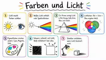Vorschau - Arbeitsblätter - Arbeitsblatt zum Thema "Farben" + Onlineübung & MP3 + Infografiken - Seite 1