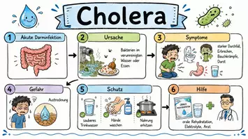 Vorschau - Arbeitsblätter - AB mit Fragen zum Thema "Cholera" + Lösungsblatt + Infografik - Seite 1