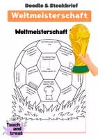 Vorschau - Arbeitsblätter - 🏆 Fußball-WM 2026 – Doodle & Steckbrief - Deckblatt