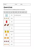Vorschau - Arbeitsblätter - Quantities: Vocabulary and Grammar (English) - Seite 1