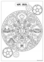 Vorschau - Mal- und Bastelvorlagen - Mandala WM, Fußballweltmeisterschaft - Ausmalbilder, Vertretungsstunde, Kunstunterricht - Seite 3