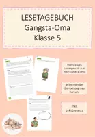 Vorschau - Unterrichtsreihen - Lesetagebuch zu dem Buch Gangsta-Oma Klasse 5/6 - Deckblatt