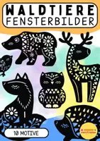Vorschau - Mal- und Bastelvorlagen - 🦔Waldtiere im Scherenschnitt-Stil – 10 Vorlagen zum Ausmalen für leuchtende Fensterbilder (Kunst in der Grundschule / Öltrick) - Deckblatt