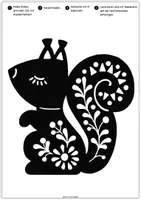 Vorschau - Mal- und Bastelvorlagen - 🦔Waldtiere im Scherenschnitt-Stil – 10 Vorlagen zum Ausmalen für leuchtende Fensterbilder (Kunst in der Grundschule / Öltrick) - Seite 1