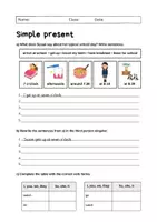Vorschau - Arbeitsblätter - Simple Present: Grammar (English) - Seite 1