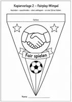 Vorschau - Mal- und Bastelvorlagen - Fußball-WM 2026 Wimpelkette basteln – 5 Kopiervorlagen zum Ausmalen, Ausschneiden & Aufhängen | Klasse 1–4 - Seite 3