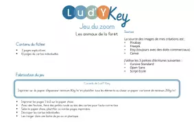 Aperçu - Apprentissages en autonomie - Le jeu du zoom des animaux de la foret - Page 1