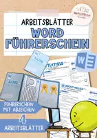 Vorschau - Arbeitsblätter - Word Führerschein Arbeitsblätter | Textverarbeitung & Medienbildung | Klasse 5–6 - Deckblatt