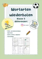 Vorschau - Arbeitsblätter - Wortarten wiederholen (Klasse 2: differenziert) WM-Version - Deckblatt
