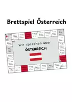 Vorschau - Stationenlernen - Wie sprechen über Österreich - Brettspiel - Deckblatt