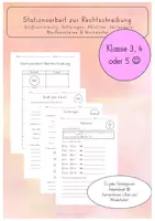 Vorschau - Arbeitsblätter - Stationsarbeit zu den Rechtschreibstrategien - Deckblatt