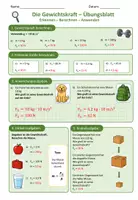 Vorschau - Unterrichtsreihen - Gewichtskraft - Physik Sek I - Arbeitsblätter inkl. Lösungen - Seite 2