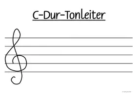 Vorschau - Arbeitsblätter - Notensystem - C-Dur-Tonleiter - Musiktheorie - Seite 3