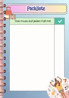 Vorschau - Arbeitsblätter - Klassenfahrt Tagebuch Journal Erinnerungsbuch Heft A4 - Seite 2