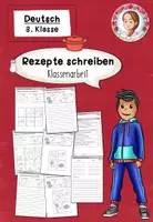 Vorschau - Arbeitsblätter - Vorgangsbeschreibung Rezept schreiben | Klassenarbeit Klasse 3 - Deckblatt
