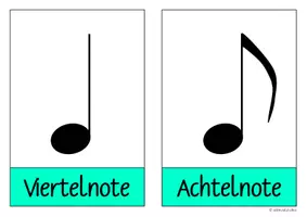 Vorschau - Arbeitsblätter - Notenlehre - Notenwerte - Musiktheorie - Deckblatt