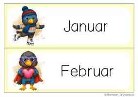 Vorschau - Anderer Materialtyp - Rabenklasse Tafelkalender Klassentier Rabe - Seite 1