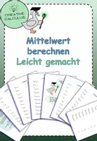 Vorschau - Arbeitsblätter - Mittelwert berechnen leicht gemacht - Deckblatt