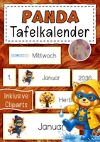 Vorschau - Anderer Materialtyp - Roter Panda Tafelkalender - Deckblatt
