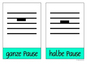 Vorschau - Arbeitsblätter - Pausenlehre - Pausenwerte - Musiktheorie - Notenlehre - Deckblatt