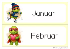 Vorschau - Anderer Materialtyp - Schildkrötenklasse Tafelkalender Klassentier Schildkröte - Seite 1