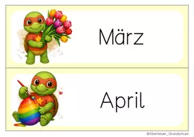 Vorschau - Anderer Materialtyp - Schildkrötenklasse Tafelkalender Klassentier Schildkröte - Seite 3