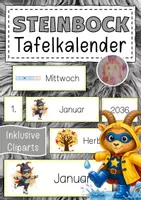 Vorschau - Anderer Materialtyp - Steinbockklasse Tafelkalender Klassentier Steinbock - Deckblatt