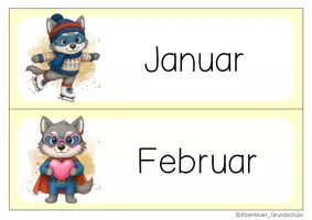 Vorschau - Anderer Materialtyp - Wolfklasse Tafelkalender Klassentier Wolf - Seite 1