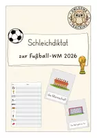 Vorschau - Arbeitsblätter - Freebie: Schleichdiktat zur Fußball-WM 2026 (Kl. 1/2) - Deckblatt