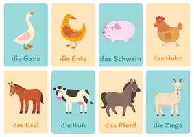Vorschau - Bildkarten - Lernkarten Haus- und Hoftiere - Deckblatt