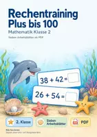 Vorschau - Arbeitsblätter - Rechentraining Plus bis 100 | Mathematik Klasse 2 | 7 Arbeitsblätter als PDF - Deckblatt