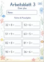 Vorschau - Arbeitsblätter - Rechentraining Plus bis 100 | Mathematik Klasse 2 | 7 Arbeitsblätter als PDF - Seite 3