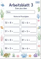 Vorschau - Arbeitsblätter - Plusaufgaben üben bis 100 | Mathematik Klasse 2 | 7 Arbeitsblätter als PDF - Seite 3