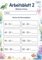 Vorschau - Arbeitsblätter - Rechnen mit Zehnerzahlen | Mathematik Klasse 2 | 7 Arbeitsblätter als PDF - Seite 2