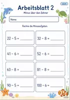 Vorschau - Arbeitsblätter - Zehnerübergang bis 100 | Mathematik Klasse 2 | 7 Arbeitsblätter als PDF - Seite 2