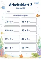 Vorschau - Arbeitsblätter - Zehnerübergang bis 100 | Mathematik Klasse 2 | 7 Arbeitsblätter als PDF - Seite 3