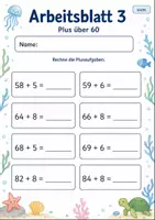 Vorschau - Arbeitsblätter - Plus mit Zehnerübergang | Mathematik Klasse 2 | 7 Arbeitsblätter als PDF - Seite 3